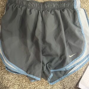 Nike Women's Blue and Gray Athletic Shorts